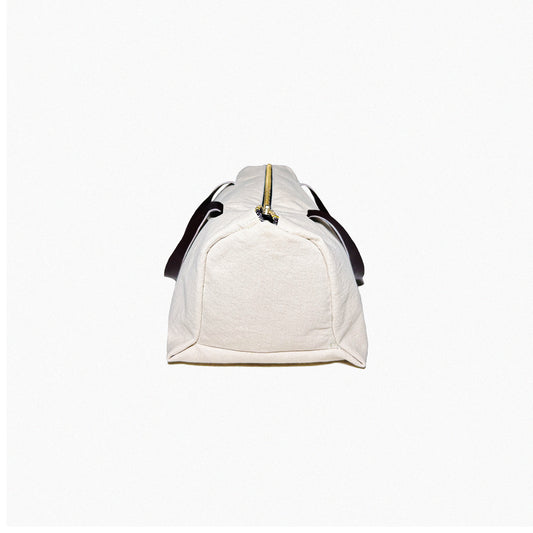 Sage Duffle – Upcycled Denim & Faux Leather