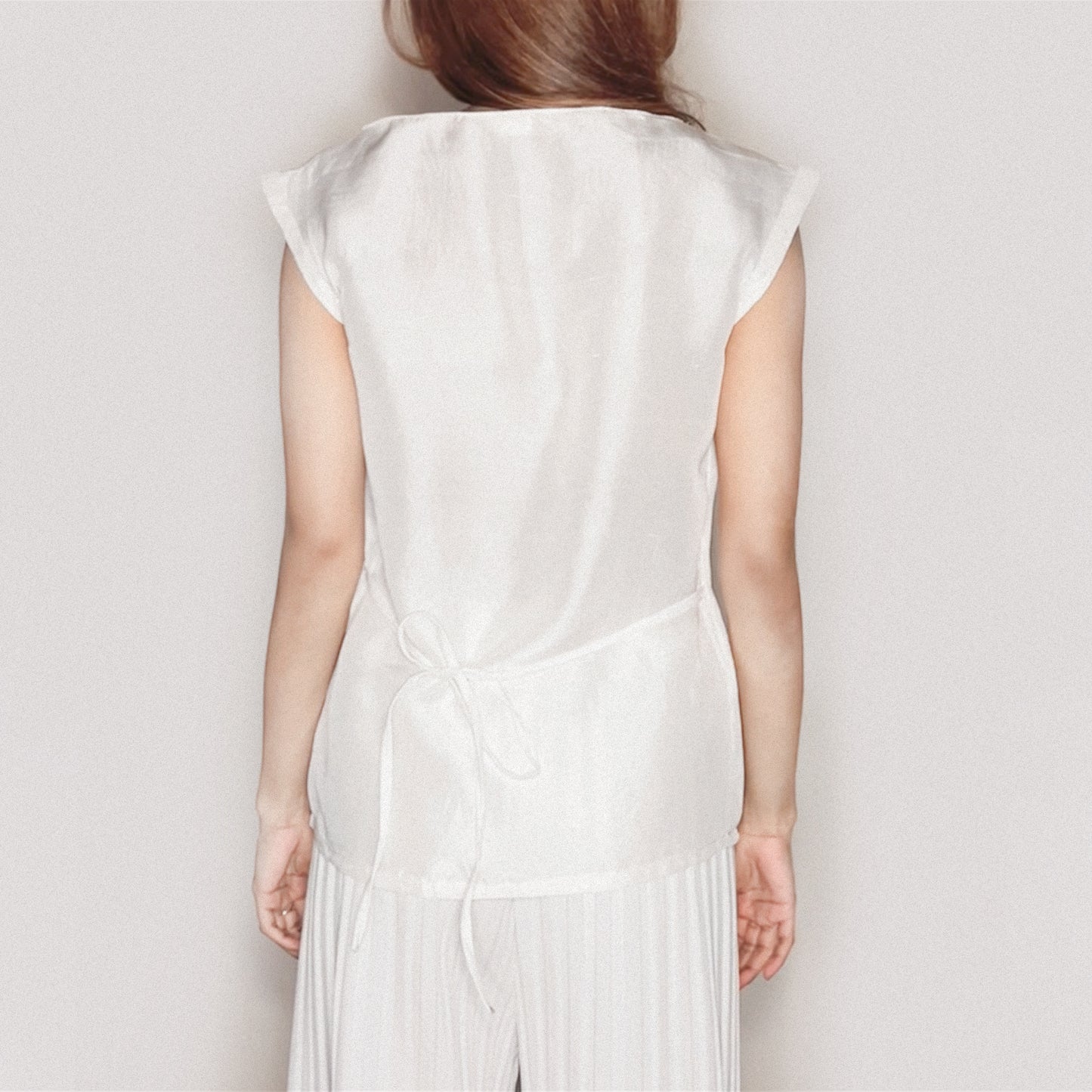 SILKND — Dupion Silk Top in Ivory