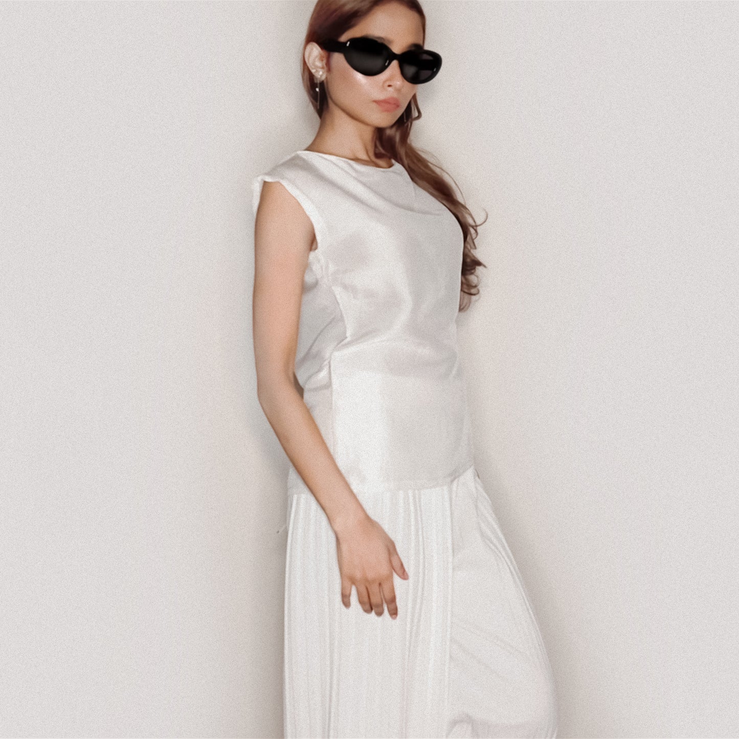 SILKND — Dupion Silk Top in Ivory