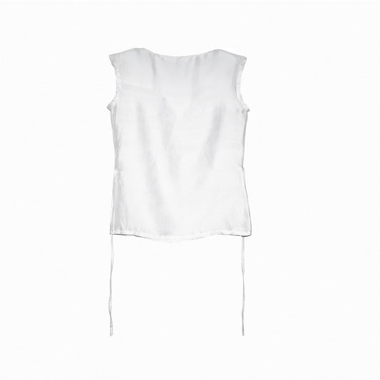 SILKND — Dupion Silk Top in Ivory