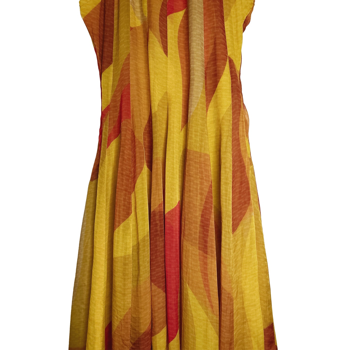 Ra-Printed Organza Panelled Dress